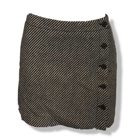 J. Crew Dresses & Skirts - J. Crew Wool Brown Button Side Skirt NWT